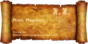 Must Magnusz névjegykártya